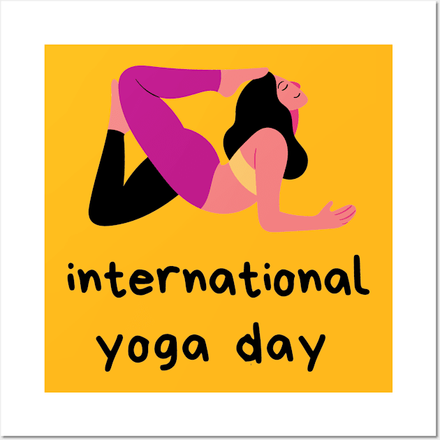 International Yoga Day Cute Funny Shirt Good Vibes Spiritual Workout Meditation Gym Chakra Yogi Mindfulness Energy Zen Cute Funny  Sarcastic Inspirational Motivational Birthday Present Wall Art by EpsilonEridani